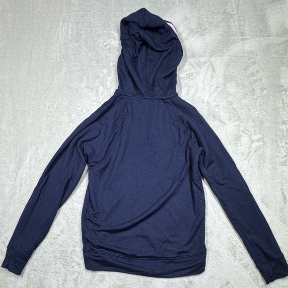 Crewcuts J.Crew Girls Supersoft Half Zip Hoodie Navy Blue Purple Pullover 6/7 - Picture 11 of 16